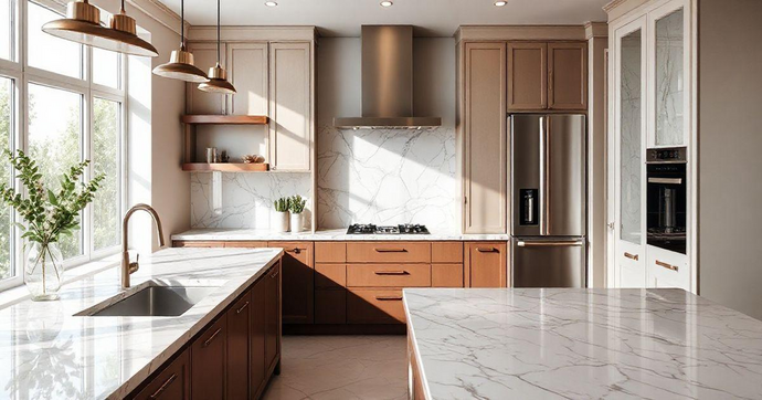 Pedra de M&aacute;rmore para Cozinha: Beleza e Praticidade