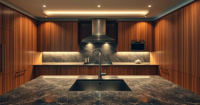Gabinete de Cozinha com Pia de Granito: Estilo e Praticidade