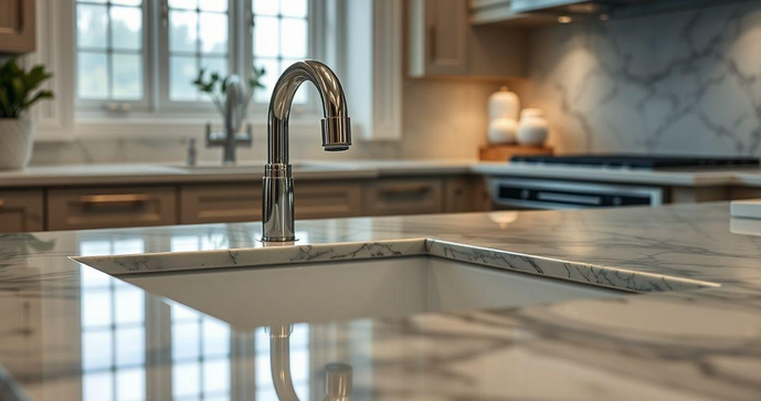 Pia M&aacute;rmore Cozinha: Eleg&acirc;ncia e Praticidade para Seu Lar